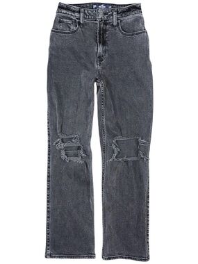 Hollister Ultra High Rise Dad Jeans Vintage Stretch Black Gray Sz 000 / 23 Short